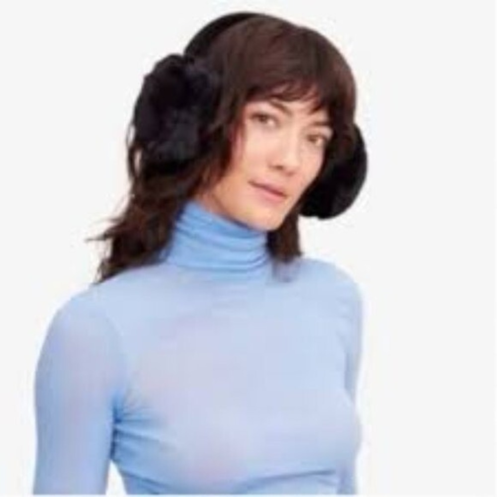 AEROSOLES‎ Faux Fur Earmuffs In Black
